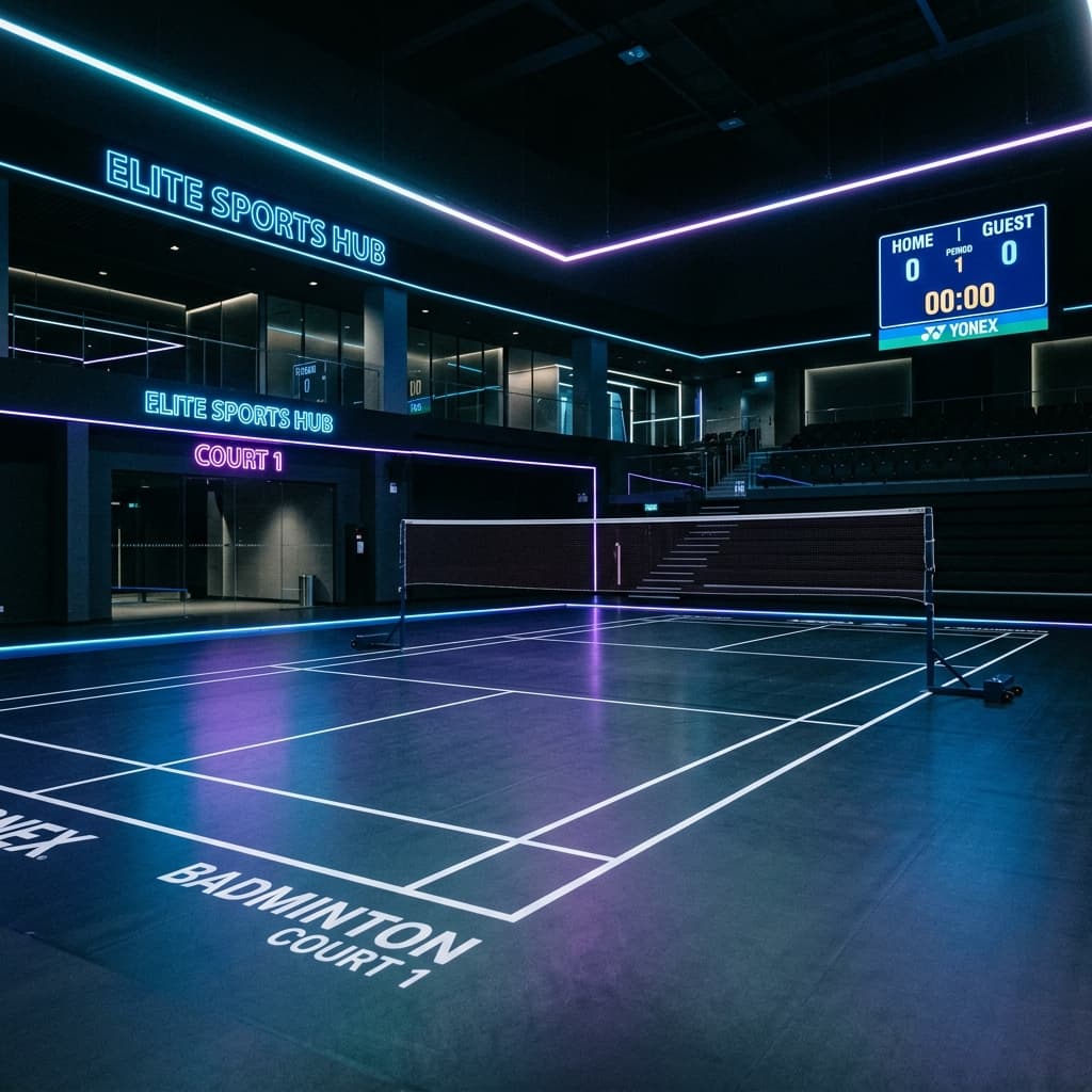 Premium indoor badminton court